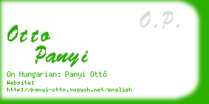 otto panyi business card